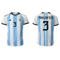 Camisa de time de futebol Argentina Nicolas Tagliafico #3 Replicas 1º Equipamento Mundo 2022 Manga Curta